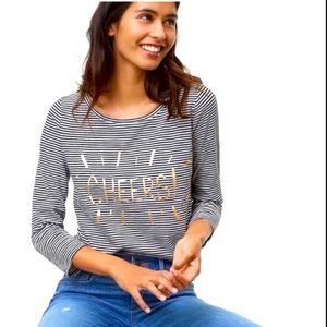Loft Cheers Vintage Soft Striped Tee